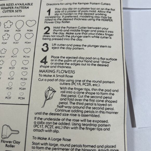 Vintage New Old Stock Kemper Tools Clay Pattern Cutters Set PCS1 - 1/2" - Sealed - Picture 9 of 10